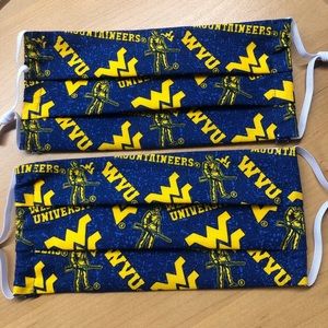 West Virginia University Face Masks Set of 2 WVU